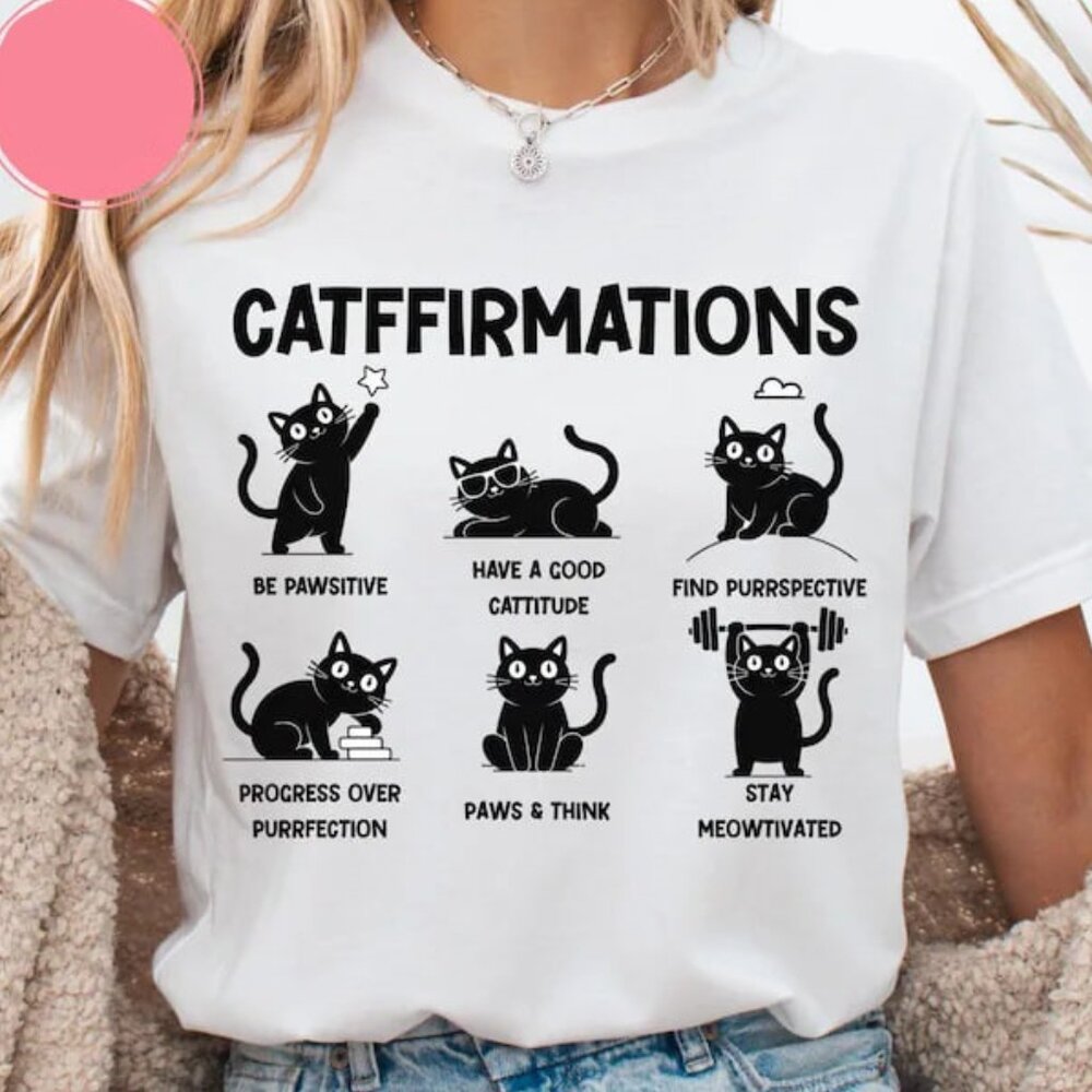 Graphic Cat Shirt, Mental Health Cat Tee, Cat Lovers Shirt